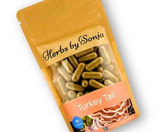 Turkey Tail Mushroom Capsules: 50% Polysaccharides, Vegan Adaptogen