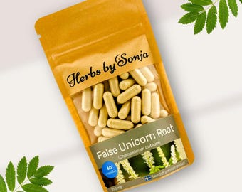 False Unicorn Root 350mg Capsules in 10:1 Extract, Helonias Root Traditional Herbal Remedy, Natural Holistic Health Supplements