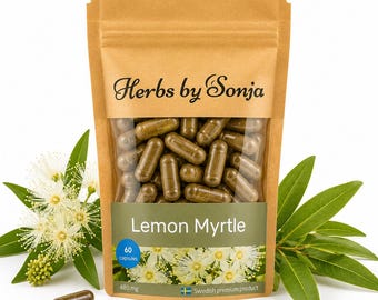 Lemon Myrtle Leaf Extract Capsules: Vegan Herbal Supplement - Etsy