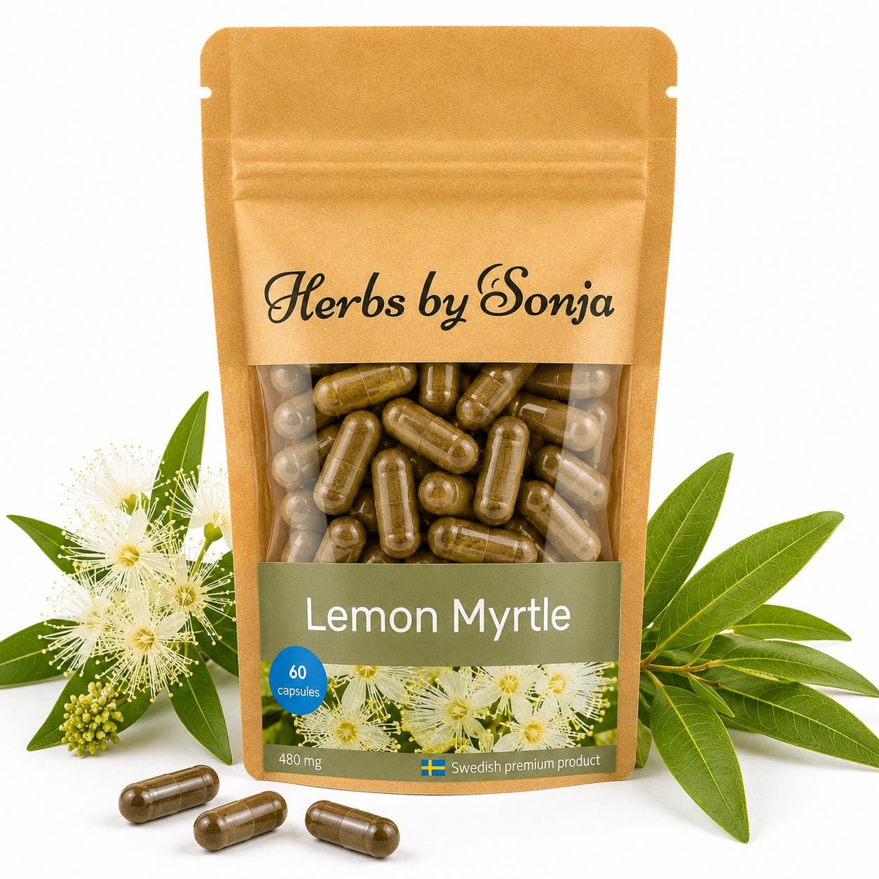 Lemon Myrtle Leaf Extract Capsules: Vegan Herbal Supplement - Etsy