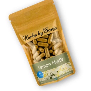 Lemon Myrtle Leaf Extract Capsules: Vegan Herbal Supplement