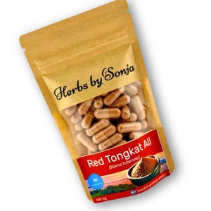 Red Tongkat Ali 500mg capsule - Integratore adattogeno vegano
