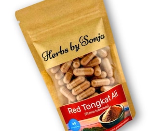 Red Tongkat Ali 500 mg capsules - veganistisch adaptogeensupplement