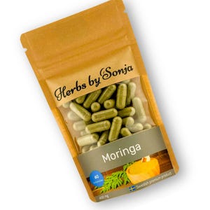 Moringa Capsules 400mg | 20:1 Extract | Vegan | 60 Capsules | Moringa oleifera | Made in Sweden