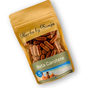 Beta Carotene Capsules 100mg | Plant-Based | Vegan | 60 Capsules | Clean Label | Made in Sweden