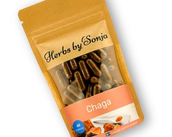 Chaga Pilz Kapseln 400mg – 30:1 Extrakt, 60 Vegane Kapseln