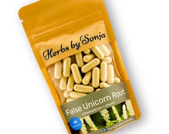 False Unicorn Root Capsules 350mg | 10:1 Herbal Extract | Vegan | 60 Capsules | Chamaelirium Luteum | Made in Sweden