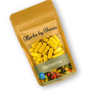 Berberine HCL 500mg Capsules: 97% Pure Extract, Vegan, Gluten-Free