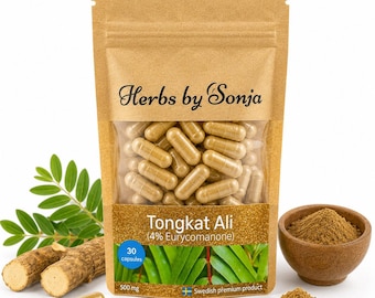Tongkat Ali 4% Capsule: Eurycomanone, integratore vegetale vegano