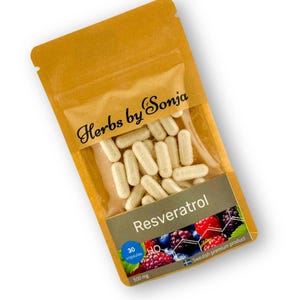 Resveratrol Capsules 500mg | Pure trans-Resveratrol | Vegan | 60 Capsules | Made in Sweden