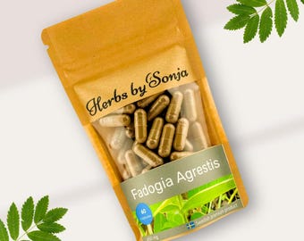 Fadogia Arestis 450mg Capsules in 20:1 Extract, Traditional Wild Herbal Remedies, Natural Health Supplements, Healthy Living