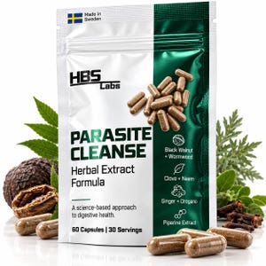Parasitrengöring – Örtbaserade kapslar för rengöring | Svart valnöt, malört och kryddnejlika | Vegansk | Tillverkad i Sverige