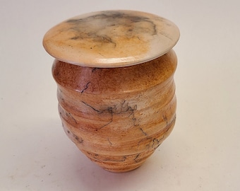 Horsehair Raku Ceramic Canister, Native American Style Pottery