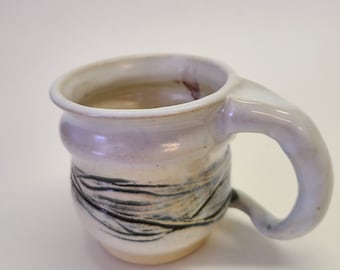 Stoneware Mug-White,Handmade mug,