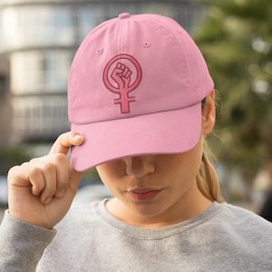 Gorra bordada feminista, gorra de autonomía corporal, ropa pro elección, gorra bordada de papá activista, gorra de béisbol de empoderamiento femenino, ropa de poder femenino
