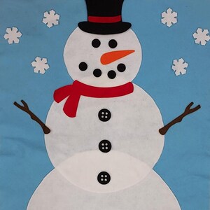Felt Snowman Activity for Toddlers and Kids