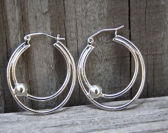 Hoop Earrings Sterling Silver SOLAR RINGS