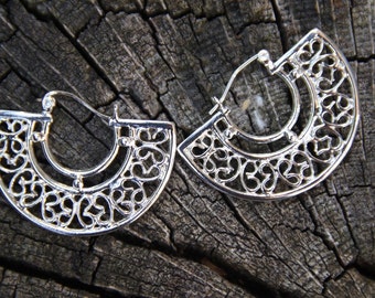 Handmade Earrings  Sterling Silver CLEOPATRA'S  FAN