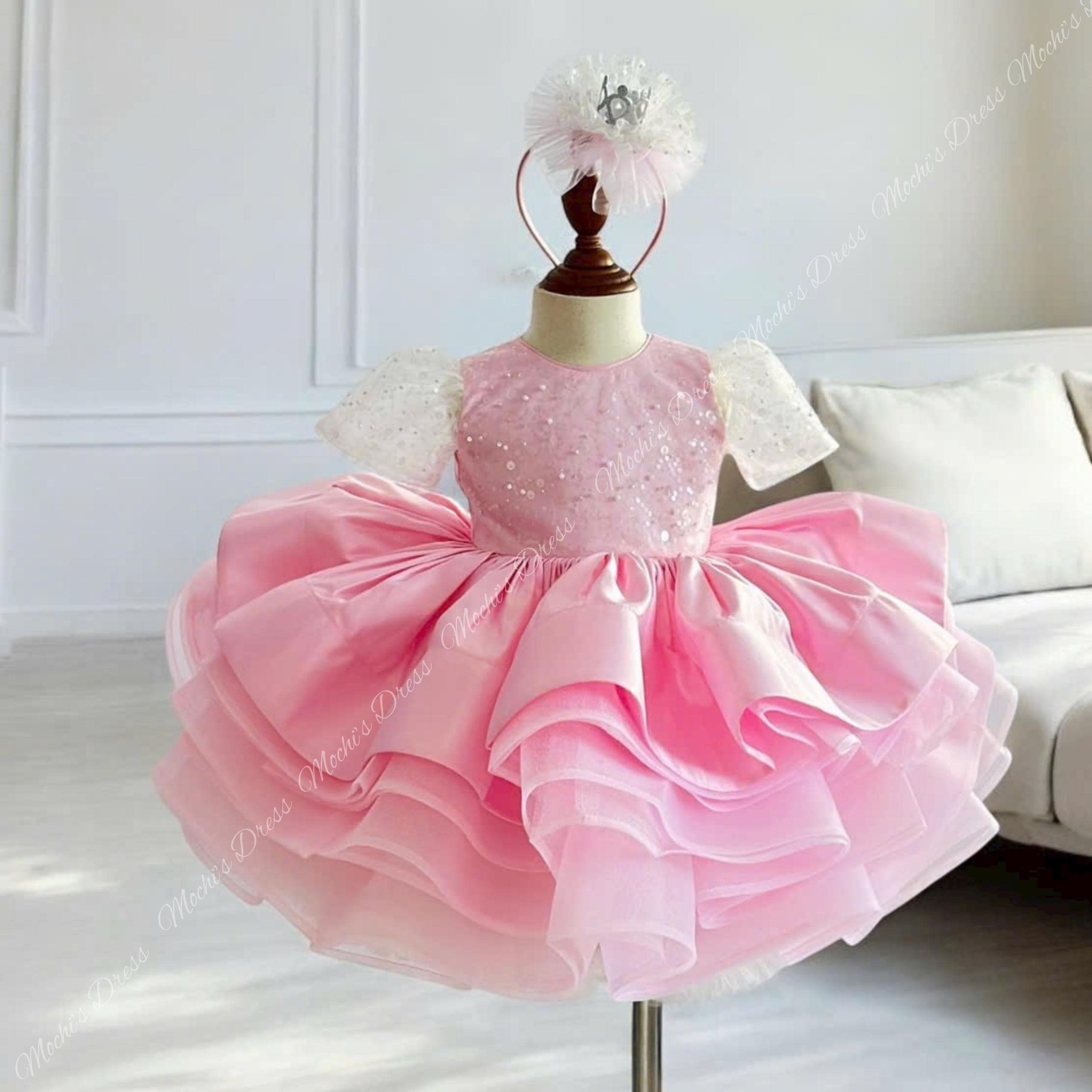 pink dress with white bow Melty Kisses Bow Back Maxi Dress Pink