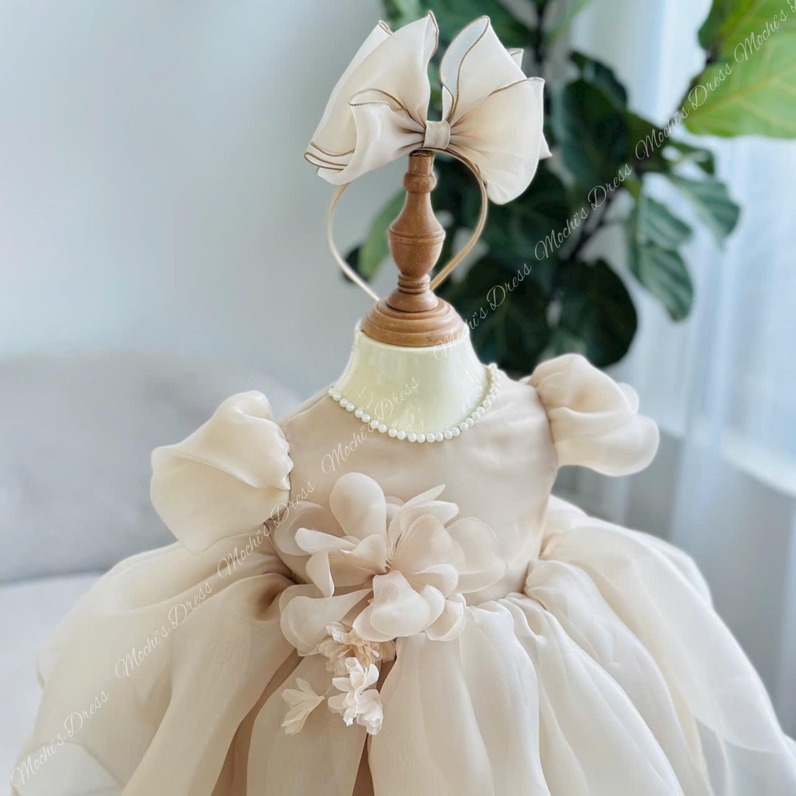 champagne infant dress Champagne Baby Dress