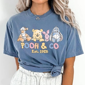 Comfort Colors® Retro Winnie The Pooh And Friends Shirt, Disney Pooh Shirt, Pooh Bear Shirt, Winnie The Pooh Shirt, Disney Trip Family Shirt