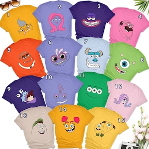 Monsters Incs Kostüm Shirts, Monsters Incs Familie Halloween Shirt, Monster Universität, mike Wazowski Boo Sully Shirt, Halloween Party T-Shirt