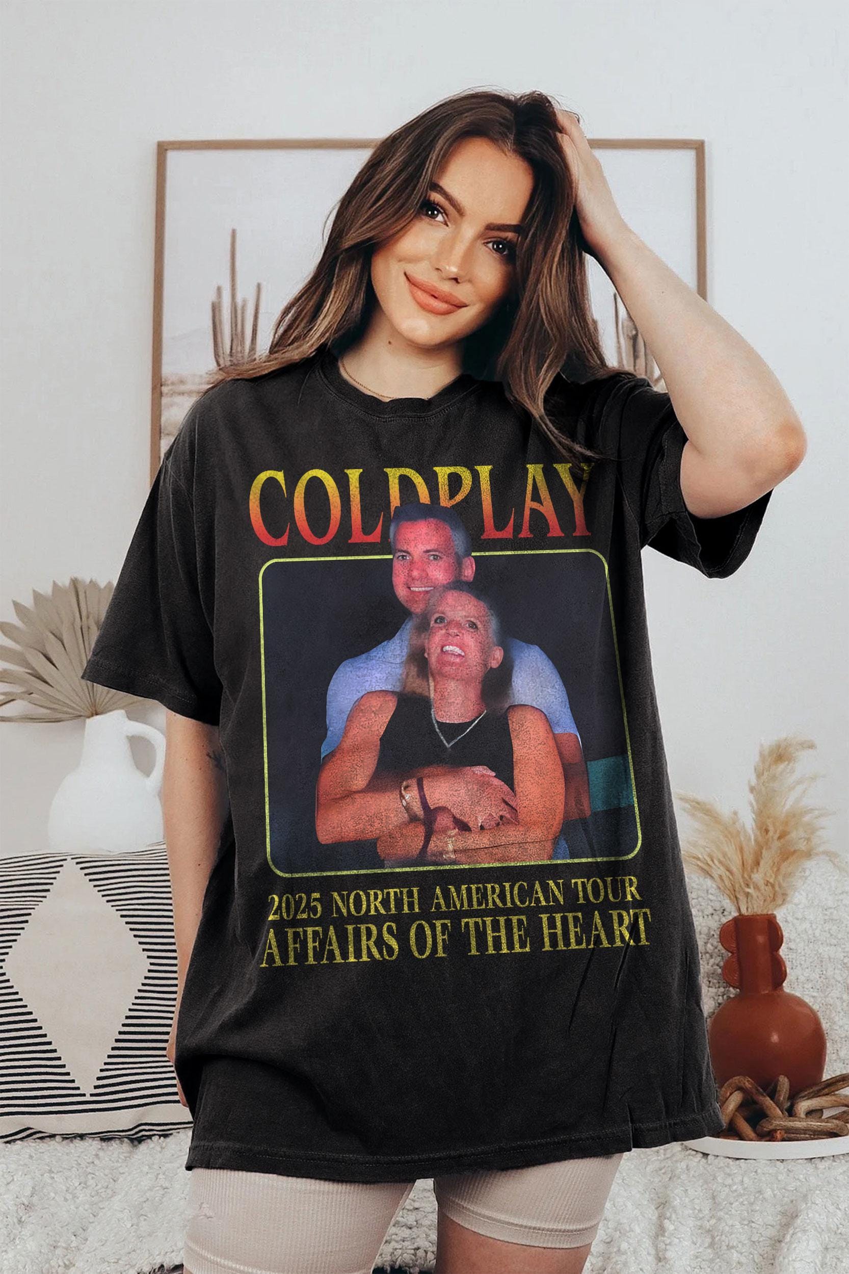 Coldplay Band T-Shirt 2025 Tour Unisex Baumwolle Konzert Tee