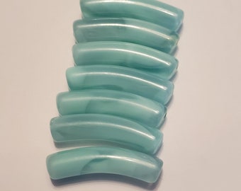 Turquoise tube beads