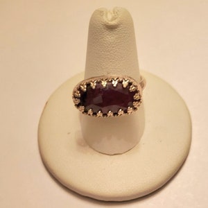 Beautiful Ruby and Sterling Silver Ring, .925 Sterling Silver, Hand Fabricated, Size 7 1/2, Birthday, Christmas, Friend image 10