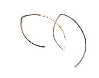 Forged.925  Sterling Silver Threader Earrings - Handmade - Hammered - Minimalist Earrings - Statement Earrings - Fine Jewelry