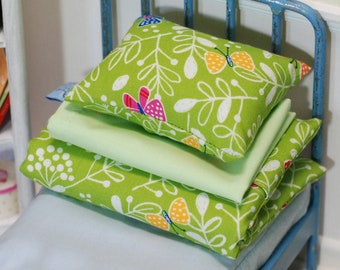 Green Butterflies Bedding For Dolls Handmade Diorama 1/6 Irrealdoll Lati Nikki Britt Pukifee
