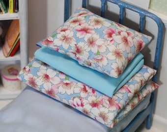 Blue Flowers Bedding For Dolls Handmade Diorama 1/6 Irrealdoll Lati Nikki Britt Pukifee