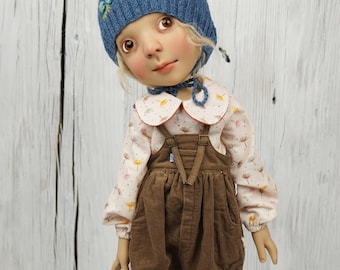 Overalls Cordury Brown For Dolls Like BIG Stella By Connie Lowe