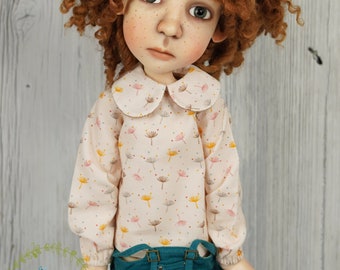 Pink Blouse For Dolls Like BIG Stella By Connie Lowe Dandelions Cordury