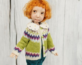 Sweet Knitting Cardigan For Doll Like SMALL Stella By Connie Lowe