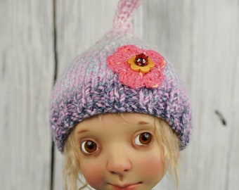 Sweet Knitting Hat For Doll Like Blythe BIG Stella By Connie Lowe