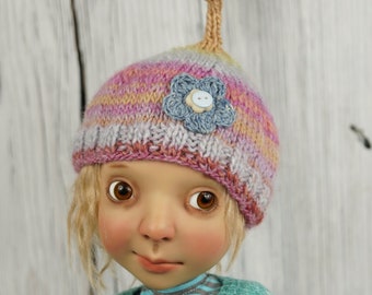 Sweet Knitting Hat For Doll Like Blythe BIG Stella By Connie Lowe