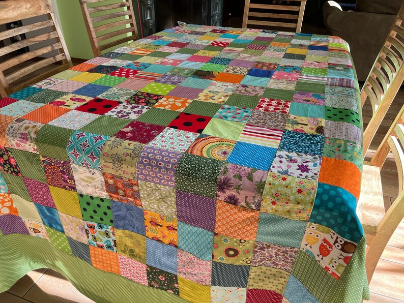 MADE TO ORDER Quilted Tablecloth Handmade Patchwork Quilt Etsy