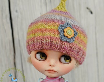 Sweet Knitting Hat For Doll Like Blythe BIG Stella By Connie Lowe