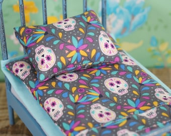 Yellow Skulls Bedding For Dolls Handmade Diorama 1/6 Irrealdoll Lati Nikki Britt Pukifee