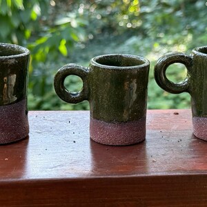 Set med tre shots, shotglas, keramikskulptur, konst, keramik, handgjord