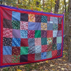 Christmas Quilted Handmade Patchwork Quilt Bedroom Blanket Decoration Colorful 140cm x 200cm
