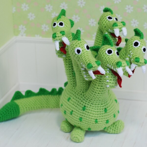 Dino Amigurumi Crochet Dragon Dinosaur Toy Animal Baby Girl Boy Soft Green Customized Toys Handmade Gift