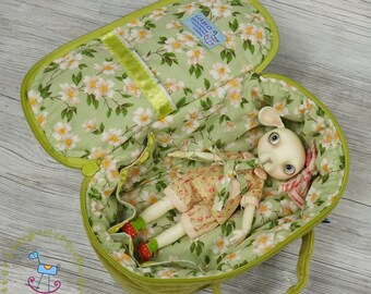 Travel Bag Sleeping Protective Doll Case Irrealdoll Faye By Mikanne Bbflockling Lati Yellow Handmade 1/6 Bjd Velvet Green Flowers