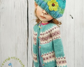 Sweet Knitting Cardigan For Doll Like BIG Stella By Connie Lowe