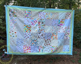 Quilted Children Baby Girl Boy Handmade Patchwork Quilt Bedroom Blanket Decoration Colorful 140cm x 200cm