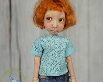 Blue T-shirts Dots For Dolls Like SMALL Stella By Connie Lowe Frankie By Nikki Britt Pepper