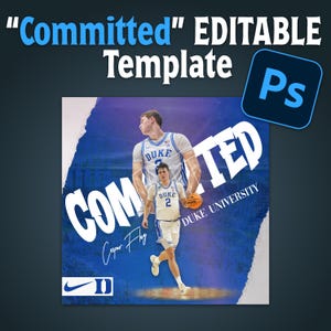 Sports Committed Design TEMPLATE | HIGH QUALITY | Professional | Any Sports | Need Photoshop | 2000x2000p | 300dpi