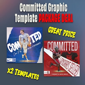 Sports Committed Design Template PACK | Two Templates | HIGH QUALITY | Professional | Need Photoshop | 2000x2000p | 300dpi