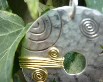 Silver Circular Megalith pendant Jewellery SquareHare, UK, Vegan, pagan, celtic